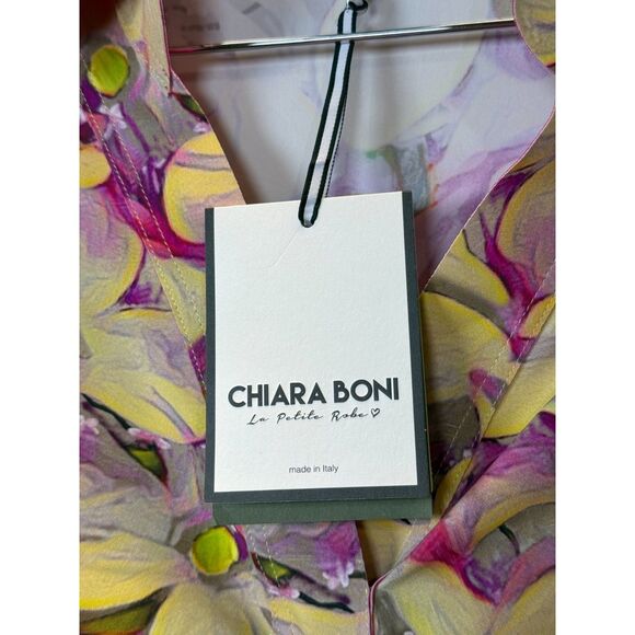 Chiara Boni Women's Size 16 Fleur D'amor Deep Shohreh Button Front Shirt NWT - Picture 5 of 9